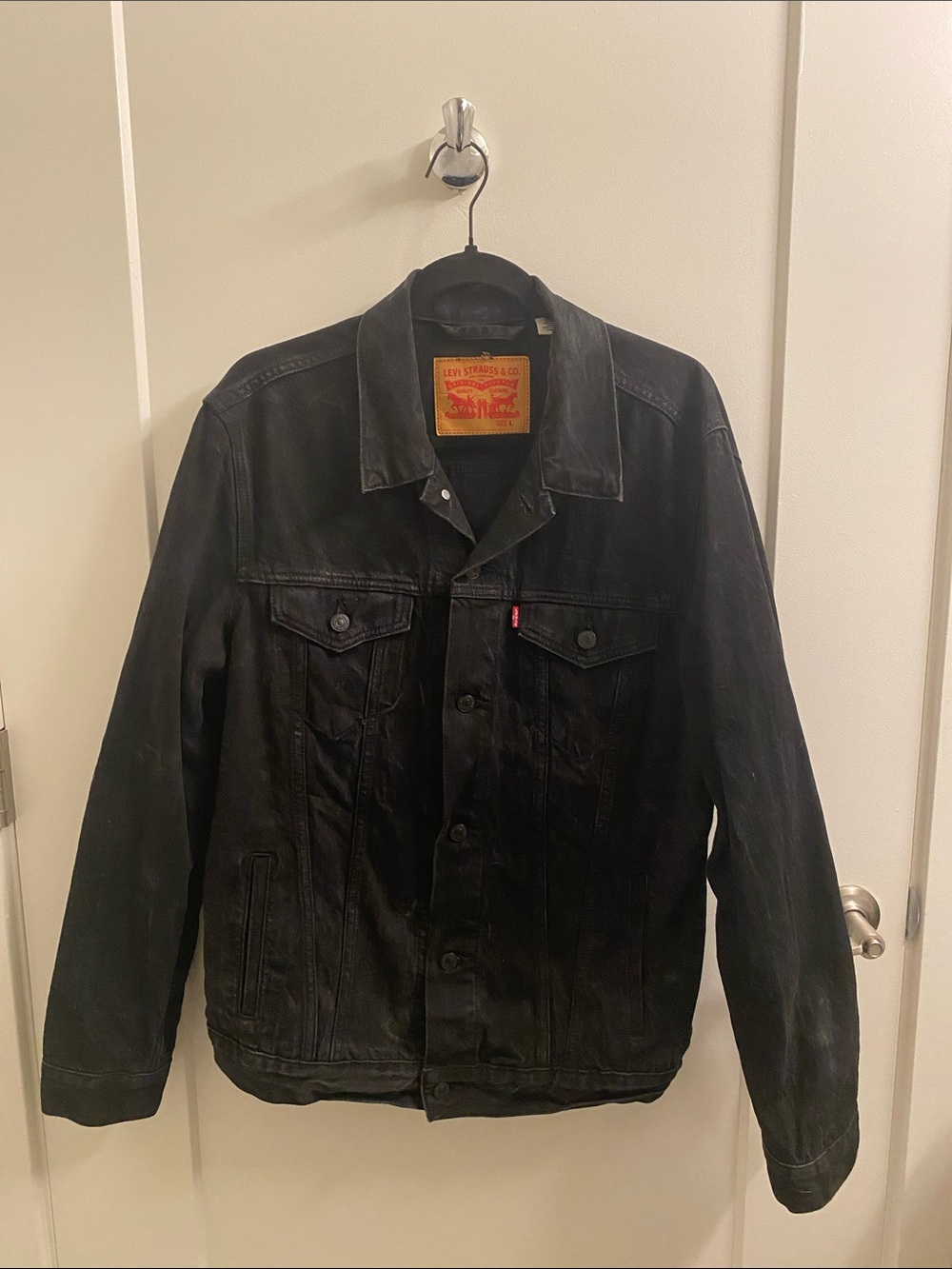 Levi's Black Denim Trucker Jacket - Men's Lightweight Shirt Jacket